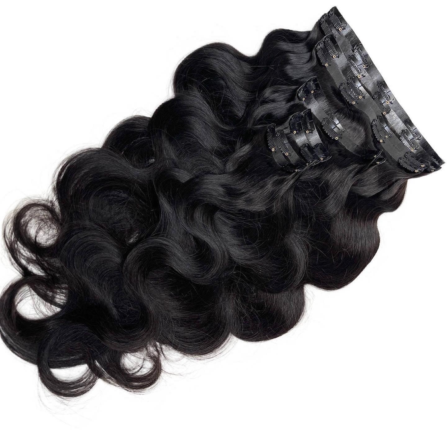 Seamless Indian Body Wave Clip Ins - Natural Bae LA