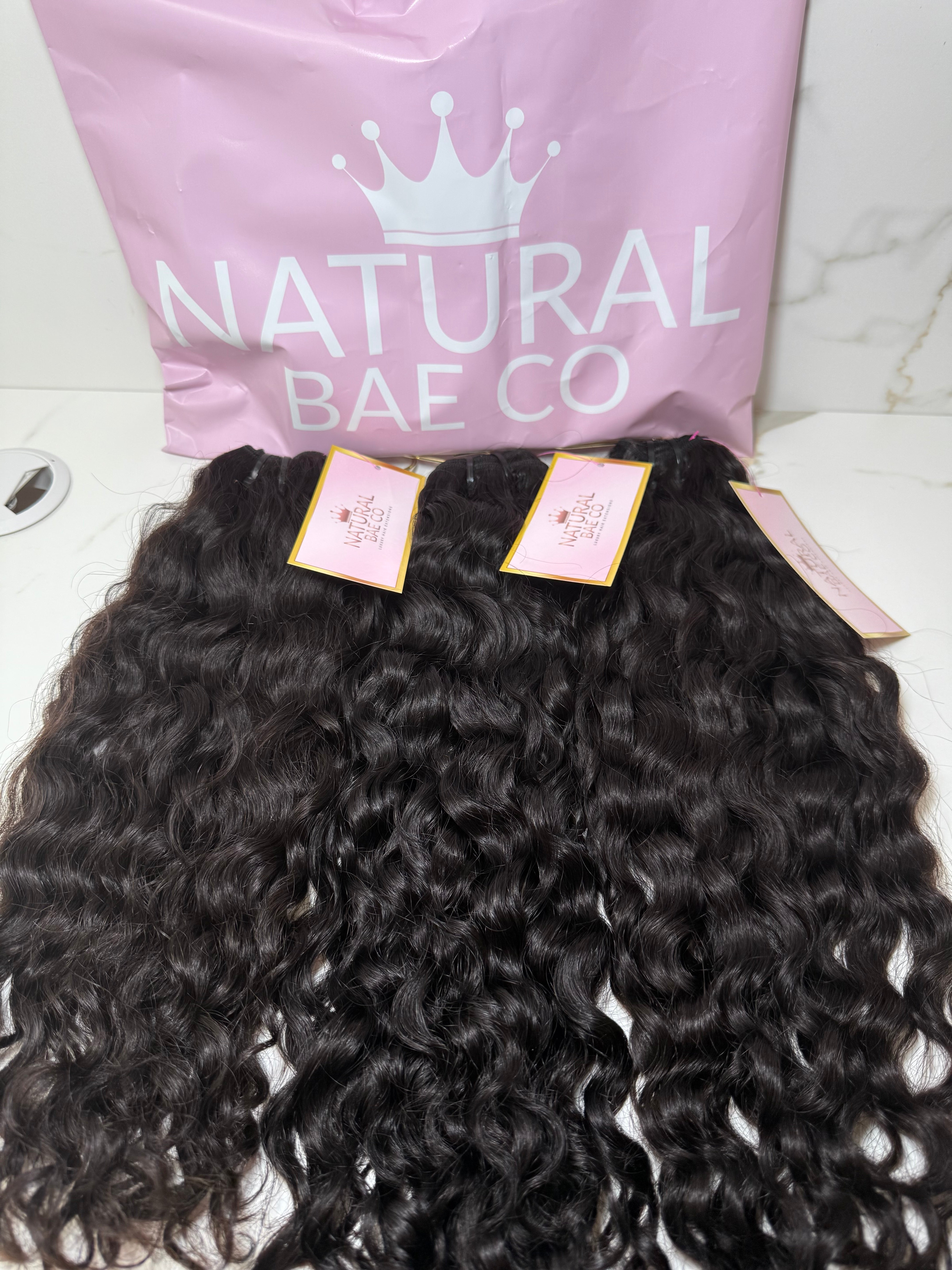 RAW INDIAN WATER CURLY SINGLE BUNDLES (ships 3-5 business days)