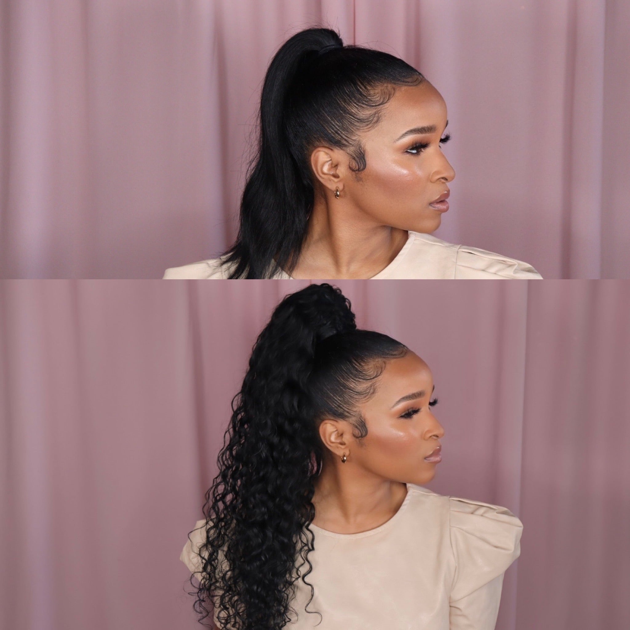 Water Curly Drawstring Ponytail(ships in 5-7 business days)