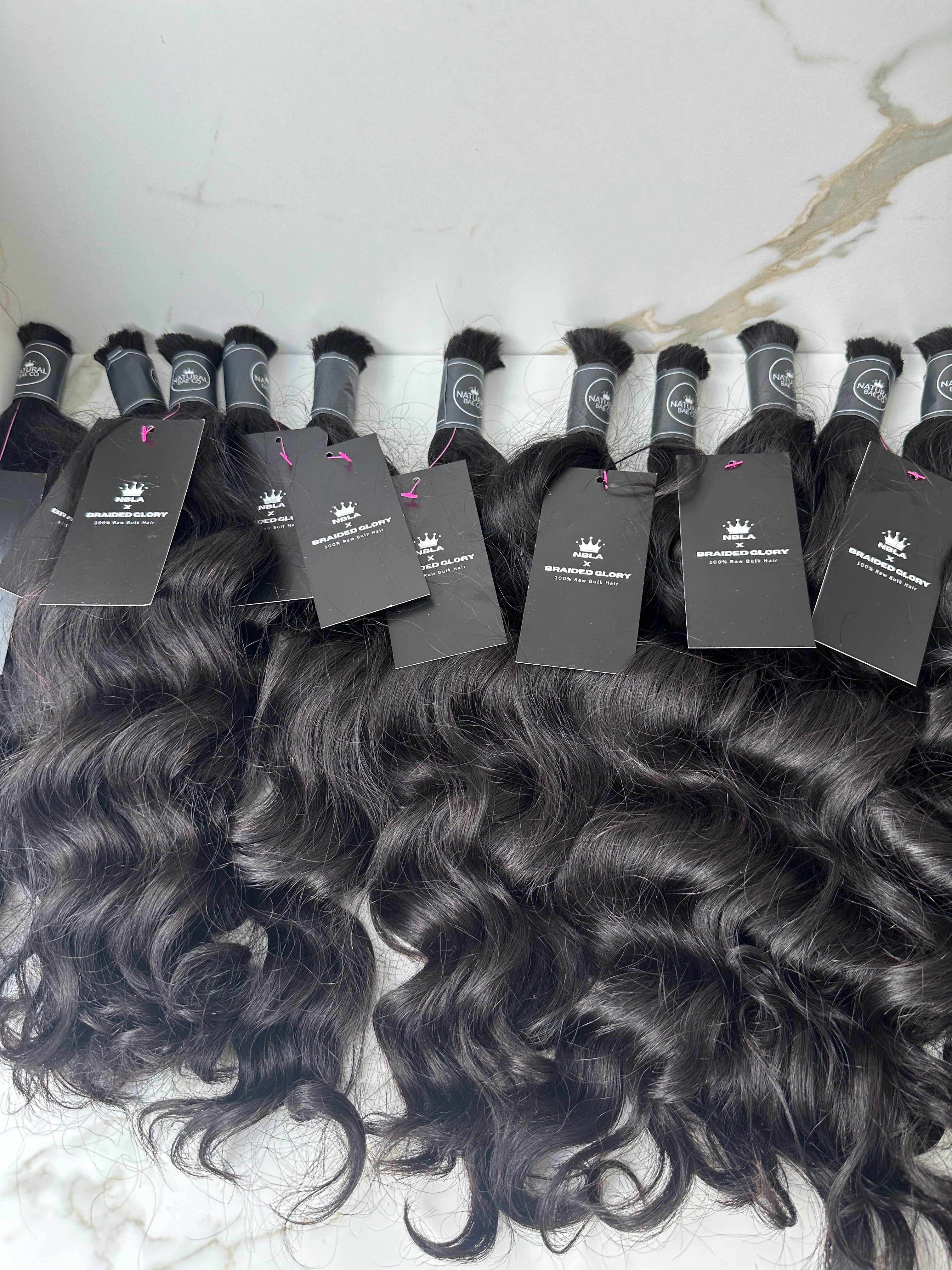 Raw Vietnamese Wavy Bulk Hair(ready to ship)