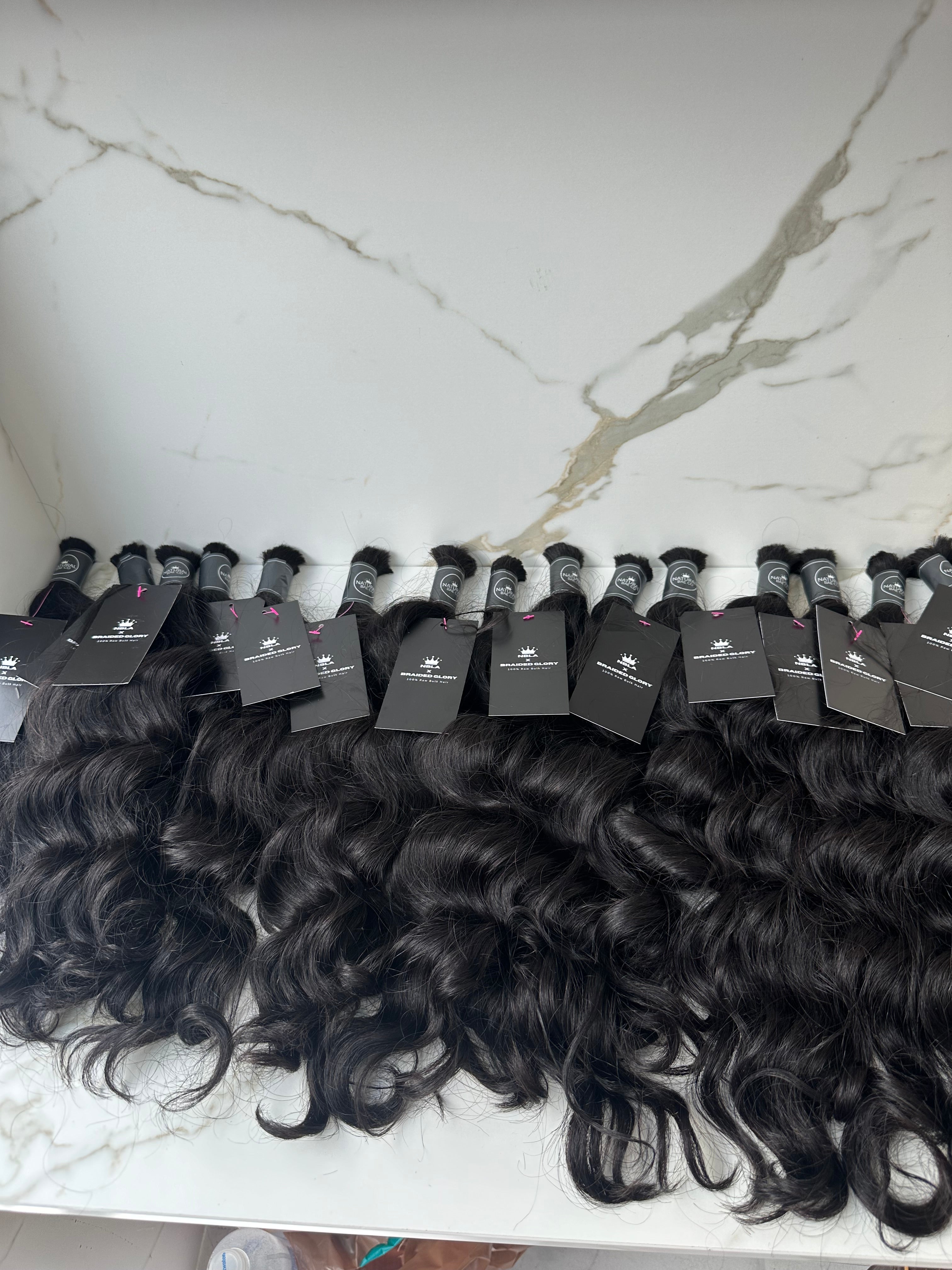 Raw Vietnamese Wavy Bulk Hair(ready to ship)