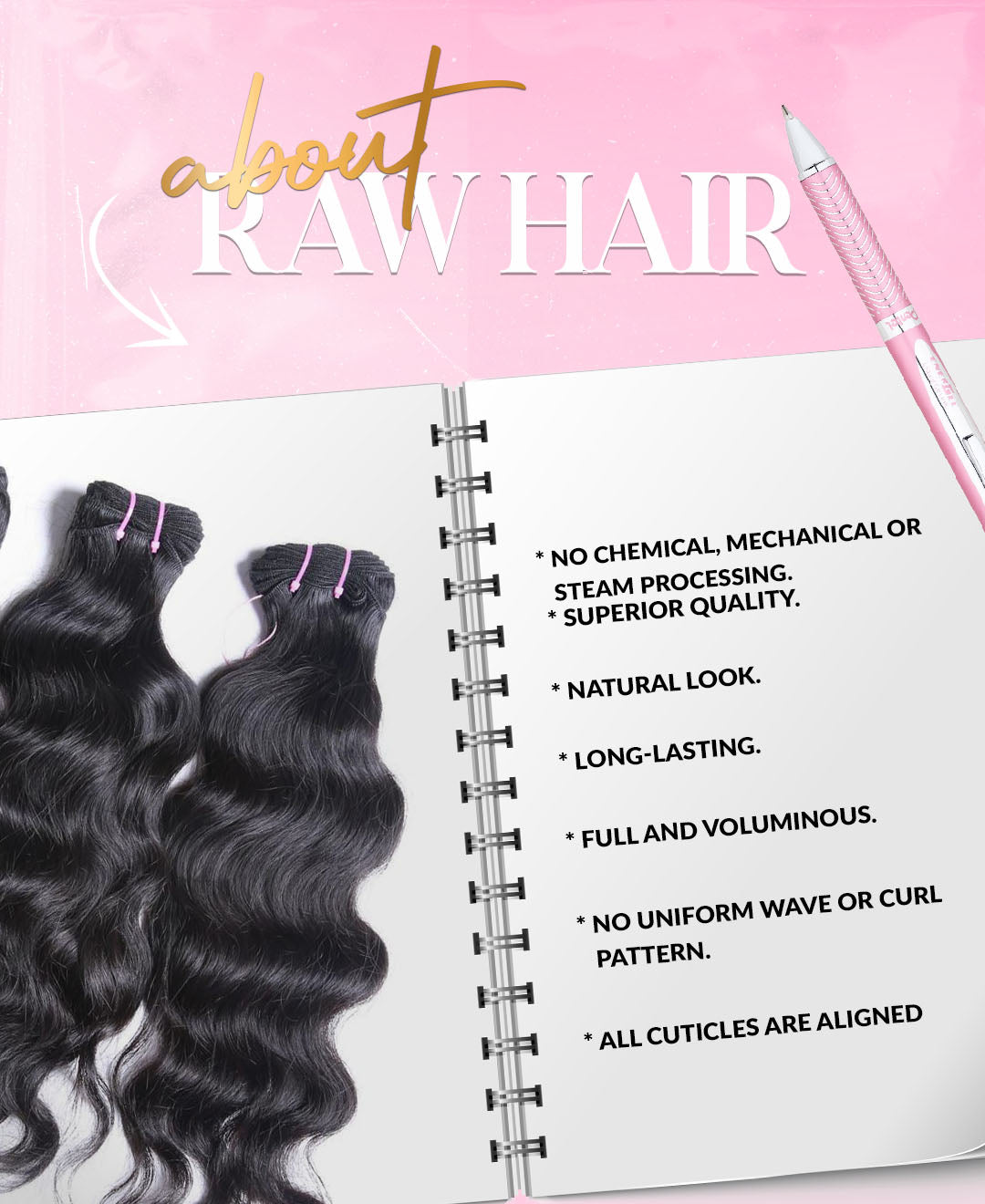 RAW VIETNAMESE WAVY HAIR EXTENSION(ships in 3-5 business days)