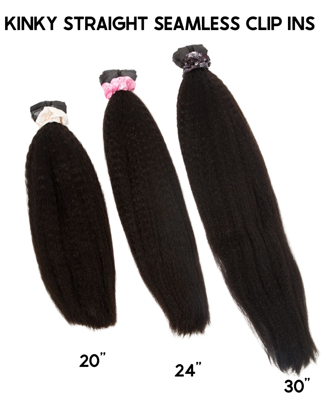 Seamless Kinky Straight Clip Ins(ships in 5-7 business days)