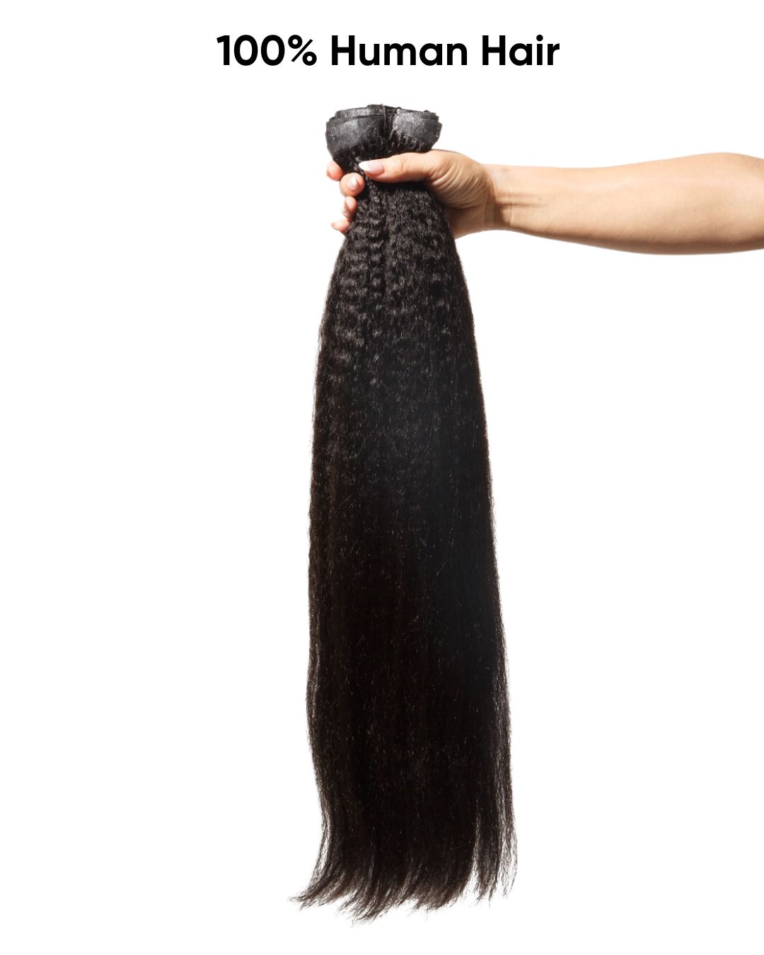 Seamless Kinky Straight Clip Ins(ships in 5-7 business days)