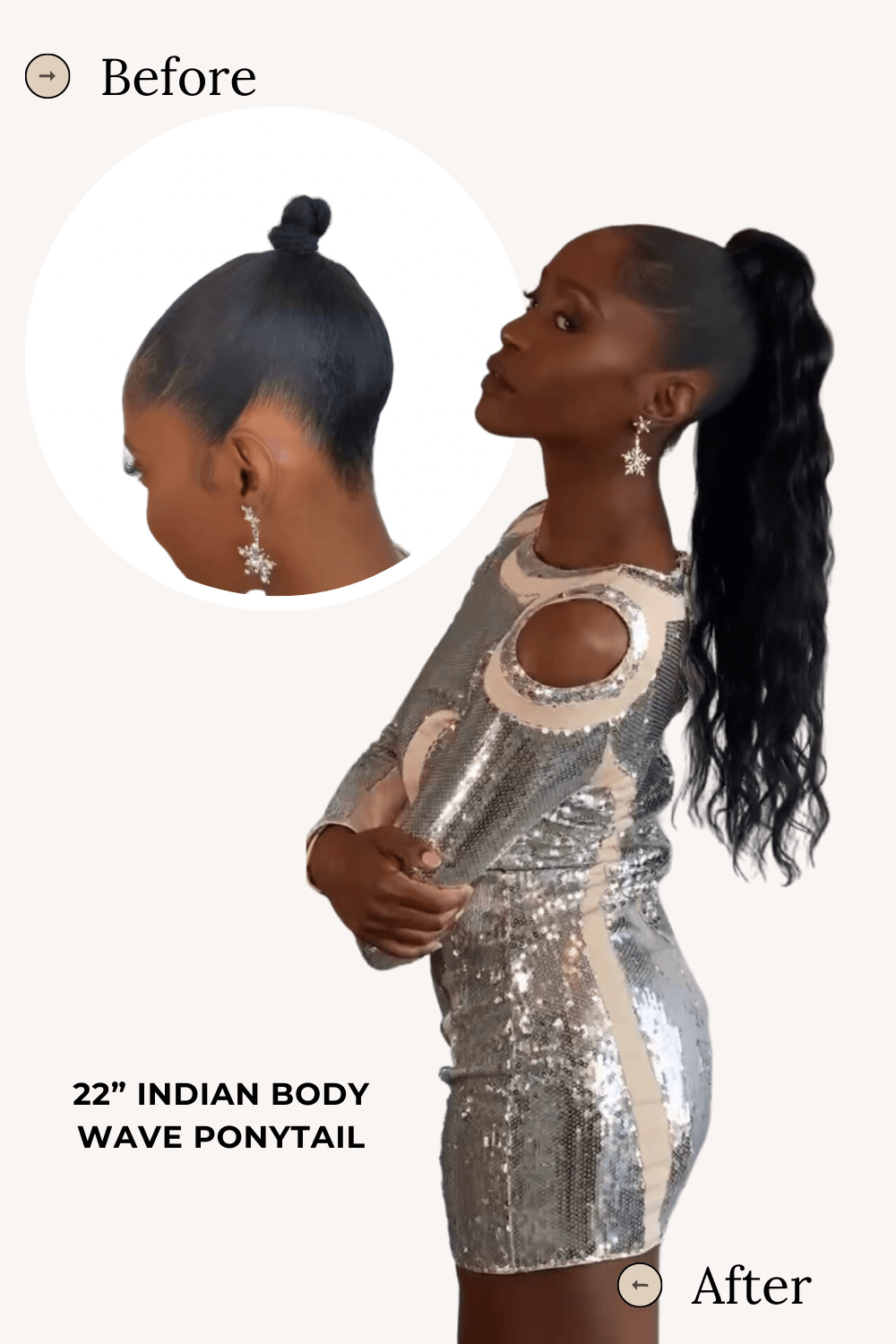 Indian Body Wave Wrap Around Ponytail - Natural Bae LA