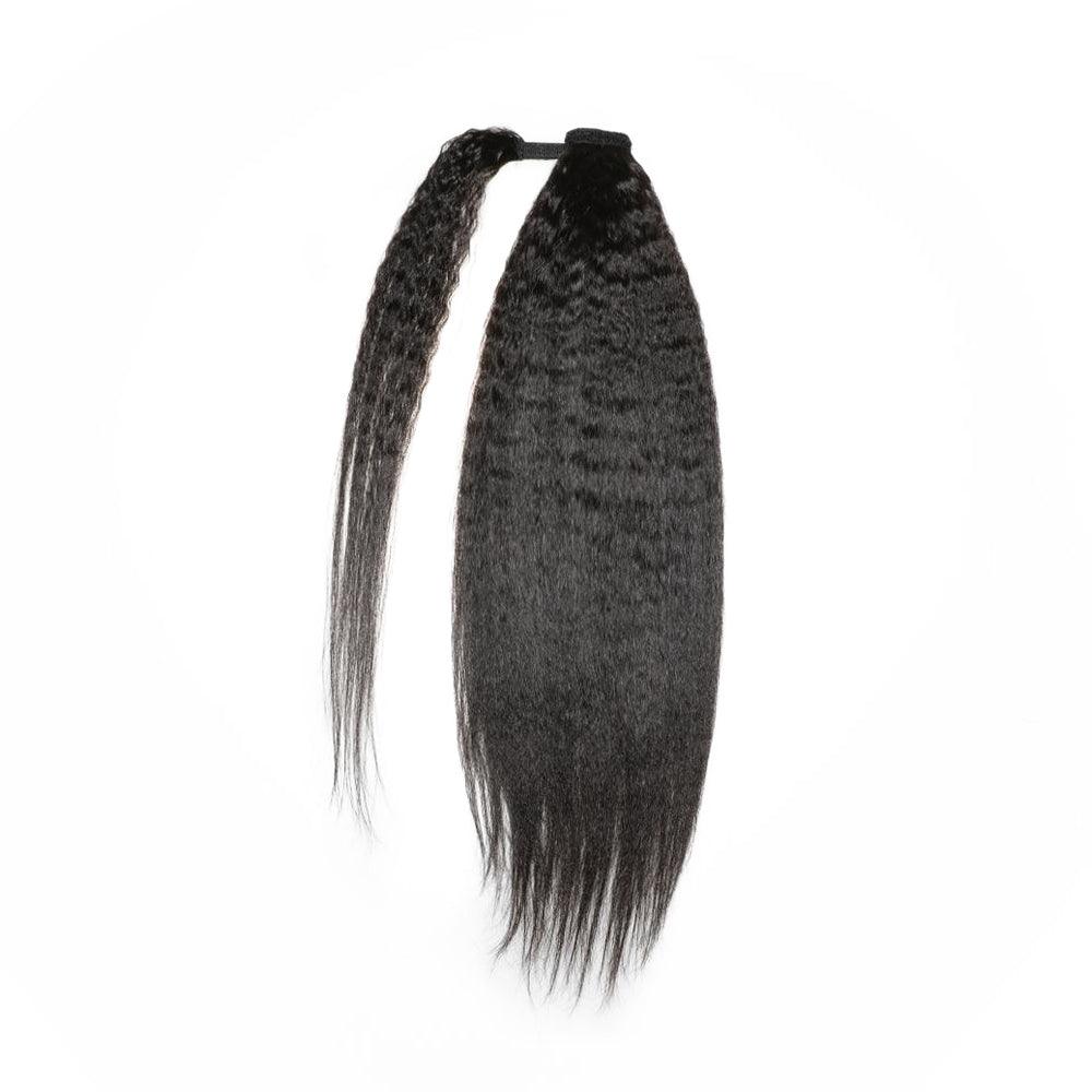 Kinky Straight Wrap Around Ponytail - Natural Bae LA