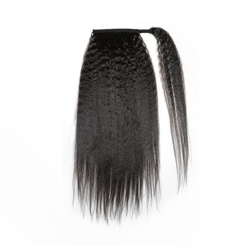 Kinky Straight Wrap Around Ponytail - Natural Bae LA