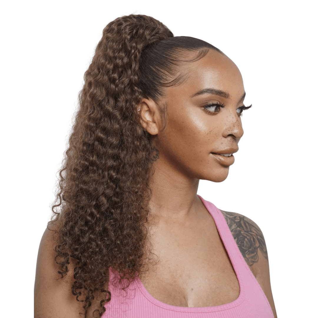 3A Cinnamon Brown Wrap Around Ponytail - Natural Bae LA