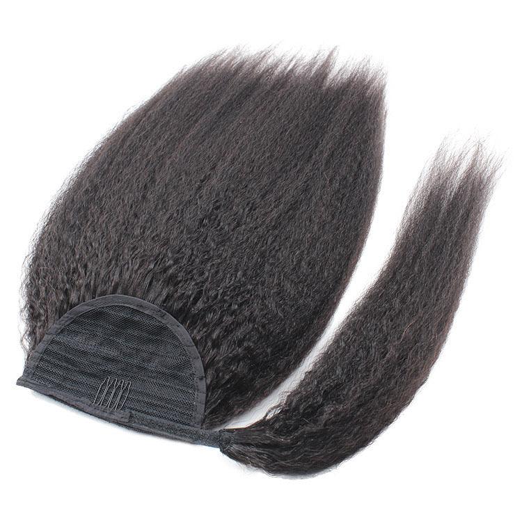 Kinky Straight Wrap Around Ponytail - Natural Bae LA