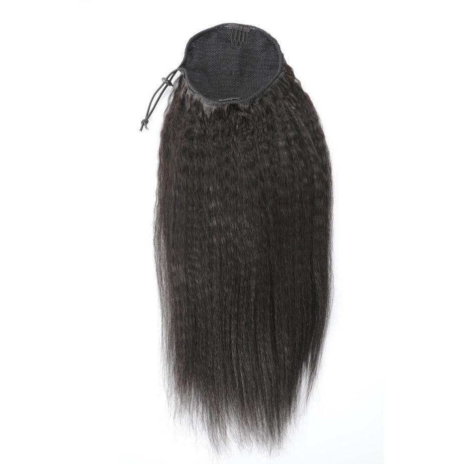 Kinky Straight Drawstring Ponytail - Natural Bae LA