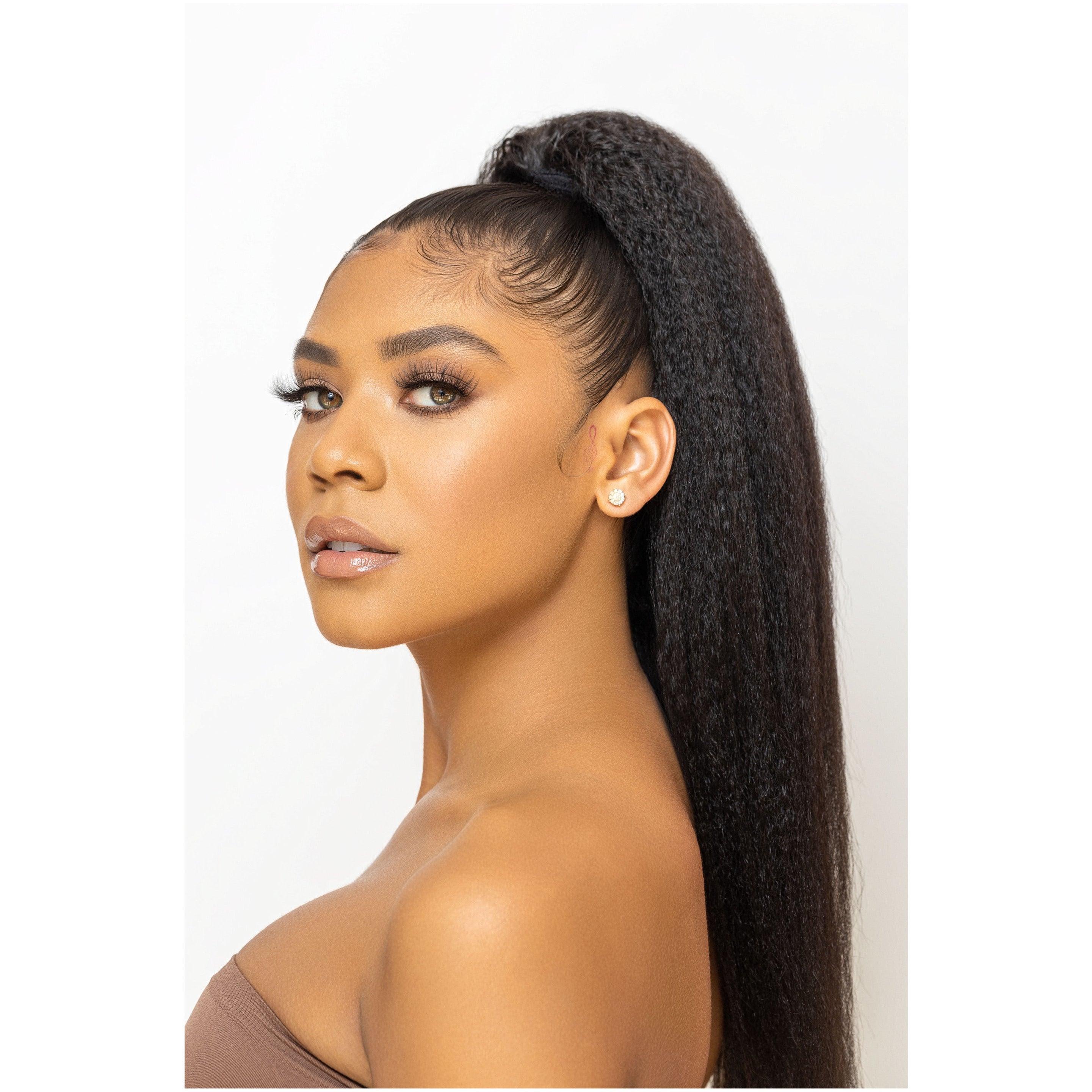 Kinky Straight Drawstring Ponytail - Natural Bae LA