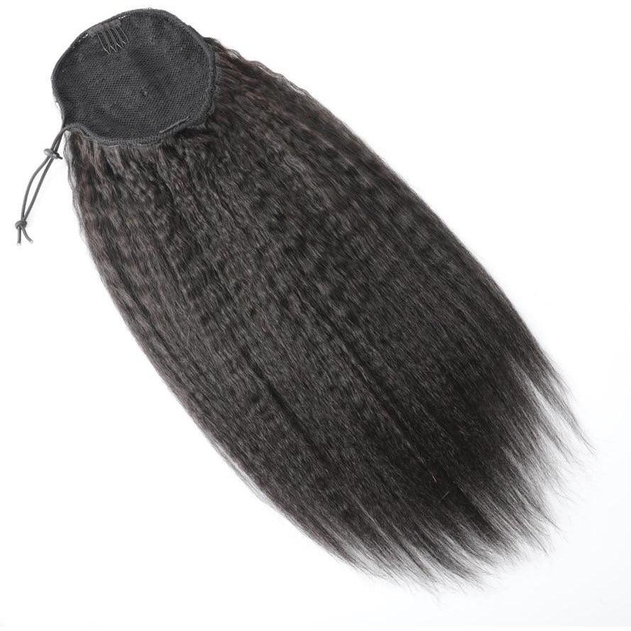 Kinky Straight Drawstring Ponytail - Natural Bae LA